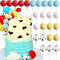 LaVenty To Infinity and To Be One Cake Topper Birthday Decorations Yellow Red Blue Balls Cake Decoration Birthday Cake Topper for Birthday Party