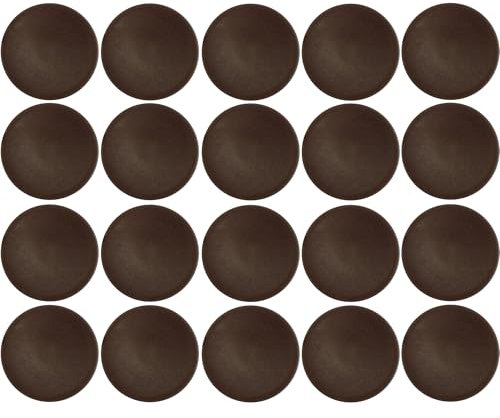 cyclingcolors 20x Abdeckkappen für Torx T25 Schrauben Schraubenabdeckung Schraubenkappen Zierkappen Kunststoff, Braun (Hnědá)