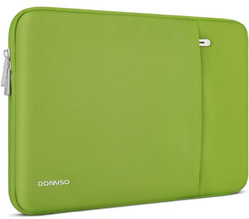 DOMISO Funda Portatil 17,3 Pulgadas,Impermeable Bolsa Funda para Ordenadores Portátiles para 17,3 Notebook Thinkpad Ideapad HP DELL MSI Chromebook Surface Laptop,Verde Tierno