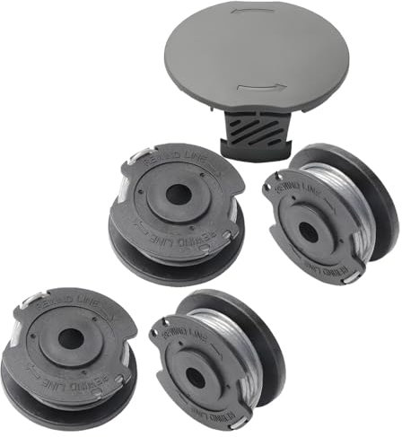 4 Rasentrimmer Spule,1 Spulendeckel Kompatibel mit Bosch EasyGrassCut 18 23 26 18-26 18-230 18-260,Nylon Rasentrimmer Ersatzspule