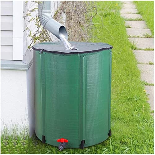 1000L Regenwasserfass Kit – Flexible faltbare Regentonne mit Umstellständer Deckel und Wasserhahn – platzsparende Gartenaufbewahrungslösung (Grün, 120 x 88 cm)