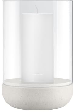 blomus Windlicht -Calma- | Farbe Moonbeam | Größe L | (exkl. Kerze) | Aus Polyresin und Glas; Für stimmungsvolles Kerzenlicht; Ø 15 x H 22,6 cm