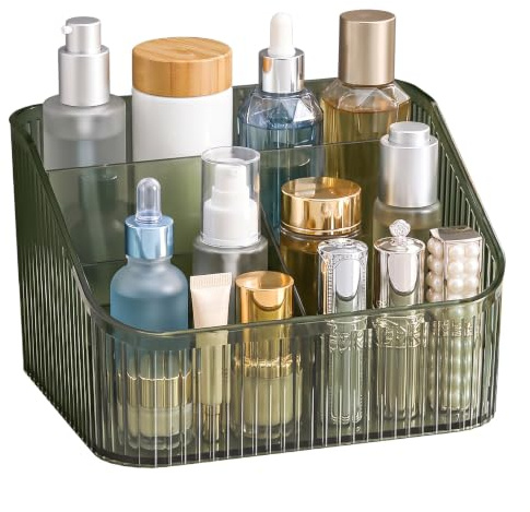 virkwuy Make up Organizer Kosmetik Geeignet für und Hautpflegeprodukte | 17,5 × 15 × 11 cm Makeup Organizers, zur Organisation von Waschtischen, Schreibtischen und Ähnlichen Oberflächen
