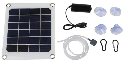 URPIZY 20W Solar-Teichbelüfter mit Monokristallin-Silizium-Panel für Außen-Fischteiche und Aquarien, Schwarz