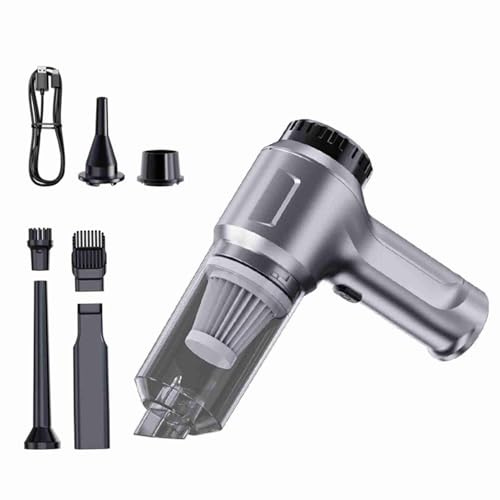 Dioche Aspirateur à Main sans Fil 4 en 1, Mini Aspirateur de Voiture Rechargeable sans Fil Haute Puissance 11 000 Pa, Forte Aspiration avec Moteur Balais pour Le Nettoyage de la Maison et des Poils
