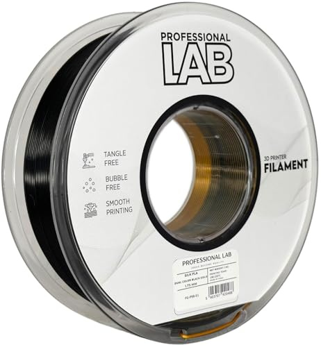 Silk PLA Filament Mehrfarbig 1.75mm – 1KG Spule für 3D-Drucker, PLA Silk, Multicolor, Mehrfarbig, Silk Rainbow (Schwarz/Gold)
