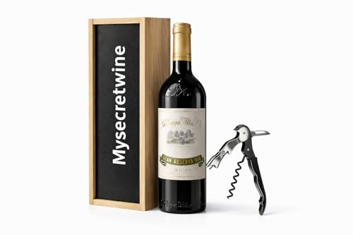 La Rioja Alta 904 Gran Reserva Pack Premium con Caja de Madera y Sacacorchos Profesional | Estuche Regalo Vino Rioja Alta