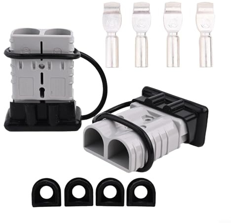 Kit de connecteur d'alimentation à connexion rapide pour batterie lourde 350 A conçu pour les câbles 2/0 AWG dans une remorque de treuil 12 V
