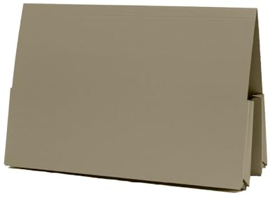 Exacompta - Ref 214-GRYZ - Guildhall - Double Pocket Legal Wallet, 315gsm Premium Quality Heavyweight Manilla, A4 & Foolscap, Blue Angel Certified - Grey, Pack of 25