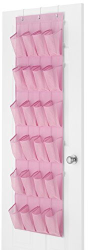Whitmor, Bedroom, Linen Closet, Bathroom, Pantry, Polyester, Pink, 20 Pocket