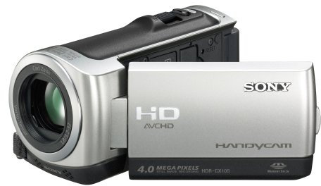 Sony HDRCX105ES High Definition Handycam Camcorder With 8GB Internal Memory - Silver (3hrs)