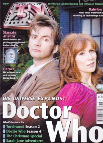 TV ZONE MAGAZINE BACK ISSUE #219 DOCTOR WHO - HEROES - STARGATE ATLANTIS - BABYLON 5