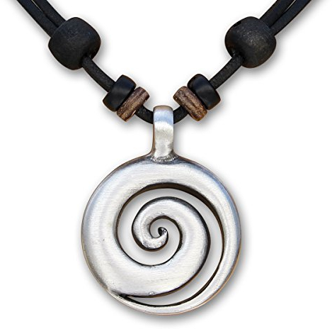 HANA LIMA Lederkette Koru Surferkette Halskette Herrenkette Damenkette Metallanhänger