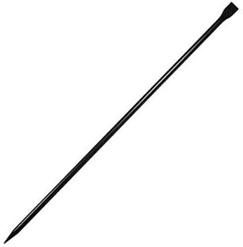 1.5m Chisel & Point Wrecking Crow Bar - 30mm Diameter, Hardened Steel - Cracking Ground, Concrete, Prying, Levelling - Loops