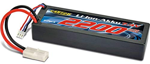 Carson 500608152 7,4V/2200mAh LiION Race HC TAM-Batterie Ersatz, Akku für ferngesteuerte Autos, RC-Akku, RC-Zubehör