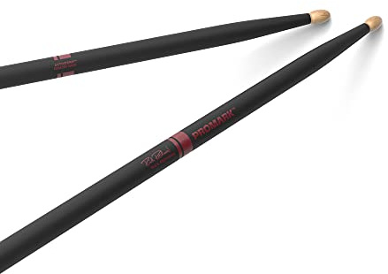 ProMark Drum Sticks - Rich Redmond Drumsticks - ActiveGrip For Secure, Comfortable Grip - Gets Tackier As Your Hands Sweat - Active Grip Finish, Oval Wood Tip, Hickory Wood - 1 Pair