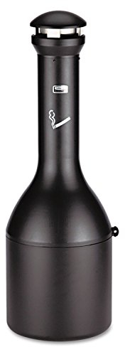 Rubbermaid Commercial Products Infinity Zigaretten-Ascher Outdoor 15,5 L, Schwarz | Wetterfest, hohe Kapazität | für Gastronomie, Büros, Einkaufszentren & Eingangsbereiche