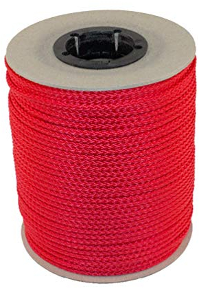 PPM Flechtleine 3,0mm - 100mtr Rolle in vielen Farben (Rot) / Seil, Tauwerk, Leine