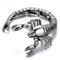 JewelryWe Schmuck Edelstahl Herren Armband, Biker Poliert Skorpion Große Schwere Armkette, Partnerarmband Armreif Silber Länge 23cm (Skopion)