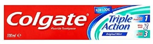 Colgate triple action original mint fluoride toothpaste 100ml pack of 1