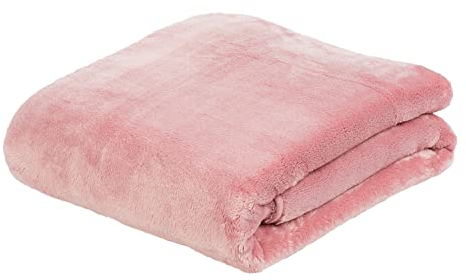 Gözze - Premium Cashmere-Feeling Wohn- und Kuscheldecke, 500 g/m², 180 x 220 cm - Altrosa