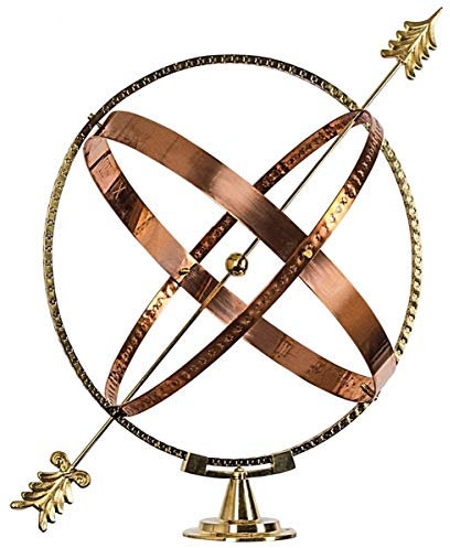 Casa Padrino Sonnenuhr Gold/Kupfer Ø 50 x H. 60 cm - Nostalgische Garten Deko