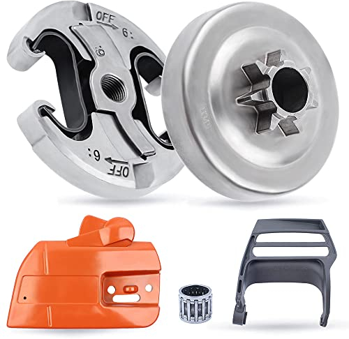 Haishine Kettenbremsenabdeckung Kupplungstrommel Griffschutzhebel-Kit für Husqvarna 350 340 353 345 Accessoires Ersatzteile .325 -7T