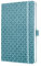 SIGEL JN119 Notizbuch A5 liniert blau, Tagebuch Jolie, Hardcover, Gummiband, Stifteschlaufe, Einstecktasche, vegan, aus nachhaltigem Papier