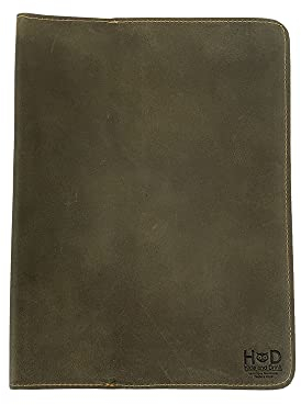 Hide & Drink, Journal Cover Compatible with Moleskine XL (7.5 x 9.75 in) with Strap, Refillable Case, Personal Planner, Full Grain Leather, Handmade Office & Work Essentials, Dark Jade