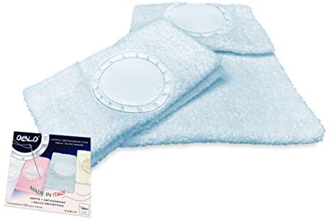 Tex Family Handtuch-Set aus Frottee Aida-Stoff zum Sticken, Kreuzstich 1 + 1, mit Gesichts- und Gästehandtuch – Hellblau
