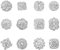 PandaHall 12 Stk. Klare Strass Crystal Flower Broschen Pins für Hochzeit Bouquet Broaches Kit Frauen Kleid Dekorationen, Silber
