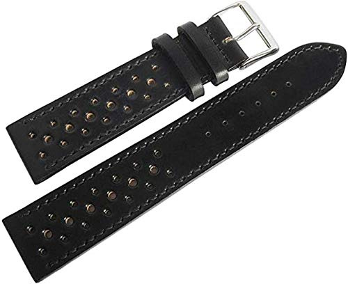 Horween Cordovan Shell Uhrenarmband Racing 19mm schwarz Made in Germany