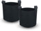 INTIRILIFE 2X Sacchetto per piantine in Tessuto Pile 38 Litri -10 galloni 40 x 30 cm - Vaso per Piante con Maniglie per Il Trasporto per Giardino, Serra - fioriera Sacchetto per piantine Sacchetto