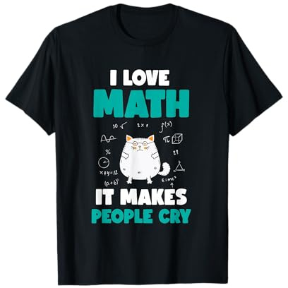 I Love Math Cat - Divertente Detto Matematico Maglietta