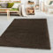 SIMPEX Teppich Wohnzimmer 140 x 200 cm Hochflor Teppich Braun Moderne Einfarbig Design - Schlafzimmer Teppich Pflegeleicht Extra Weich Extra Flauschig - Carpet Living Room Deko