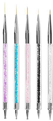 Create Stunning Nail Art with HOMEREVEL Brush Set - 5 Nail Art Brushes for Precise Designs and Fine Detailing - Perfect for Salons and DIY at Home