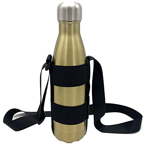 KOSTOO Water Bottle Carrier Sling Water Bottle Holder with Adjustable Shoulder Strap for Walking Short Hiking, Elastic Fastening Strap Fit for 12-40Oz (Exclude Water Bottle)