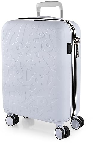 Lois - Hartschalenkoffer Groß, Reisekoffer Mit Rollen Groß - Robustes Reisegepäck Als Aufgabegepäck 158 cm Gurtmaß - Trolley Koffer & Trolleys, Suitcase Mit TSA-Schloss, Weiss