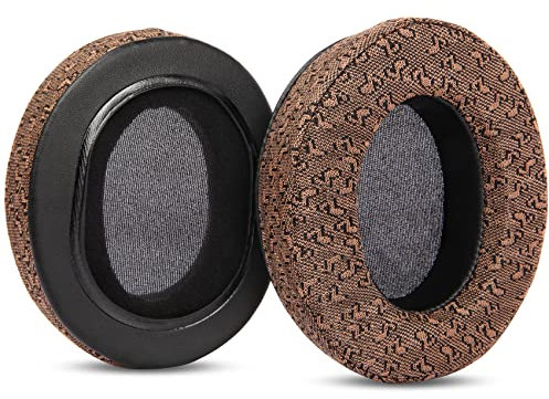MDR 7506-YunYiYi Cuscinetti auricolari aggiornati compatibili con Sony MDR 7506/MDR V6/Corsair HS50 HS60 HS70 Pro Gaming Headset aggiornato Earpads/Ear Cup/Cover (marrone)