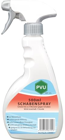 PVU Schabenspray 500ml | Hochwirksames Spray gegen Schaben | Schonendes Schaben Bekämpfung Gift | Kakerlaken Spray Küche auf Wasserbasis