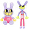 YOUYIKE The Digital Circus Plush, 2 Stücke Amazing Jax Kuscheltier, Osterhase Plüschtier, Zirkus Plushie Ostern Weihnachts Valentinstag Geburtstagsgeschenke für Jungen Mädchen