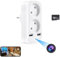 Firstoy Hidden Camera, Adapter Camera with 2 EU Power Sockets and 2 USB Interface, HD WiFi EU Plug Camera with Remote Viewing and Automatic Save Function for Home Office Indoor Security