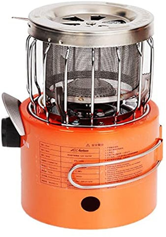Camping-Brenner, tragbare Propanheizung und Herd, 2-in-1 Outdoor-Camping-Gasherd, Camping-Zelt-Heizung, mehrfach funktionale Camping-Zelt-Heizung – for Terrasse, Garage, Marine, Kabine, Angeln, Wander