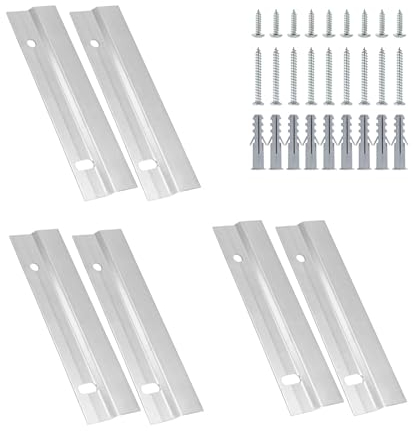 SRJQXH Cintre pour Tableaux Français, Rail Fixation en Z, Rail Fixation Miroir Lourd Z avec Vis Peuvent être Utilisés pour Accrocher Des Chevalets Des Horloges Des Tableaux Blancs