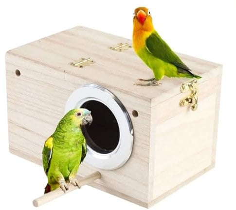 iDMRURvm Vogelzuchtbox Nistkasten Vogelzucht Brutkasten Vogelhaus für Wellensittich Exoten Papagei Sittich