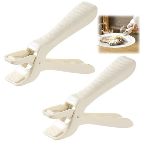 WeddHuis Lot de 2 Clips Multi-Usage Anti-Brûlure pour Bols, Pinces de Cuisine en Silicone Anti-Dérapantes, Clips en Silicone Contre les Brûlures, pince air fryer