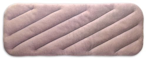LESCHI XXL Coussin chauffant micro ondes (50x20cm) en coton 100% bio, 8 compartiments, rose, Bouillotte graines de blé 100% bio, Bouillotte micro-ondes idéale pour réchauffer épaules, cou, dos, nuque