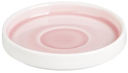 Olympia Olympia Fondant Saucer Pink - 115mm 4 1/2 for CU458 (Box 6) | Holds CU458 cups securely to prevent spills, streamlining drink service in busy commercial coffee shops and cafes.