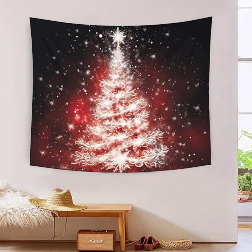 KAYZTGSDA Weihnachtsbaum-Wandteppich, Wandbehang für Schlafzimmer, Wohnzimmer, Wohnheim und Raumdekoration, 150 x 200 cm