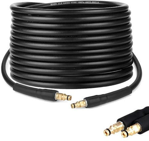 MATXREE 30 m Hochdruck-Düsenreiniger, Ersatzschlauchverlängerung, Reinigungsrohr für Kärcher K-Serie Hochdruckreiniger K2 K3 K4 K5 K6 K7 Click Plug Quick Connector